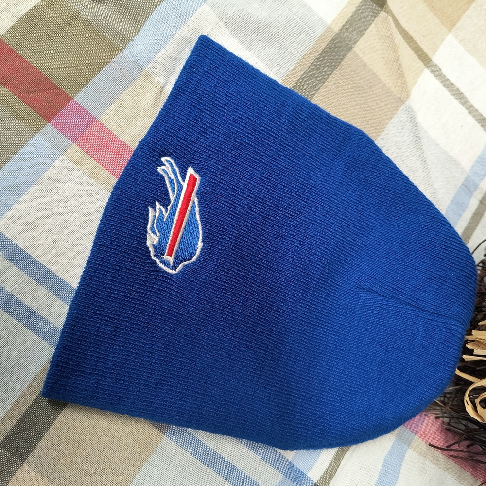 Blue Beanie with Logo Let's Go 🦬 Buffalo